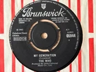 THE WHO MY GENERATION 7" BRUNSWICK (1965) EX- MOD BEAT POP ENGLAND