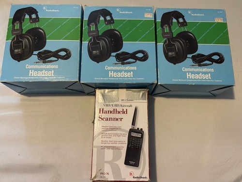 RADIO SHACK PRO 76 With 3 Communication Headsets