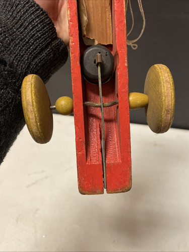 RARE - Antique Vintage 1925 Felix The Cat Speedy Felix Wooden Race Car Pull Toy - Picture 21 of 23