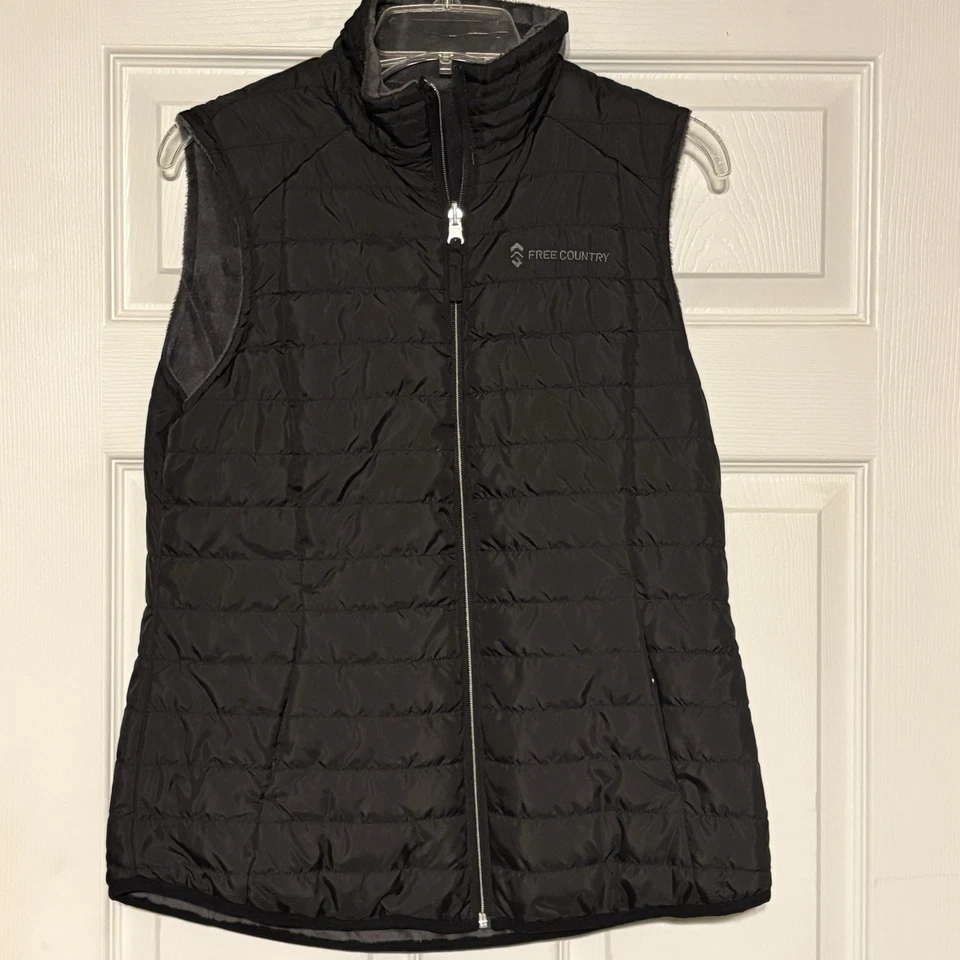 Chaleco acolchado reversible con cremallera Free Country para mujer talla mediana Foto 4 de 4
