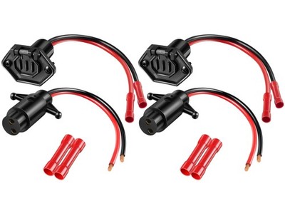 Saillong 2 Set Trolling Motor Plug and Receptacle, 12V Waterproof Male &...