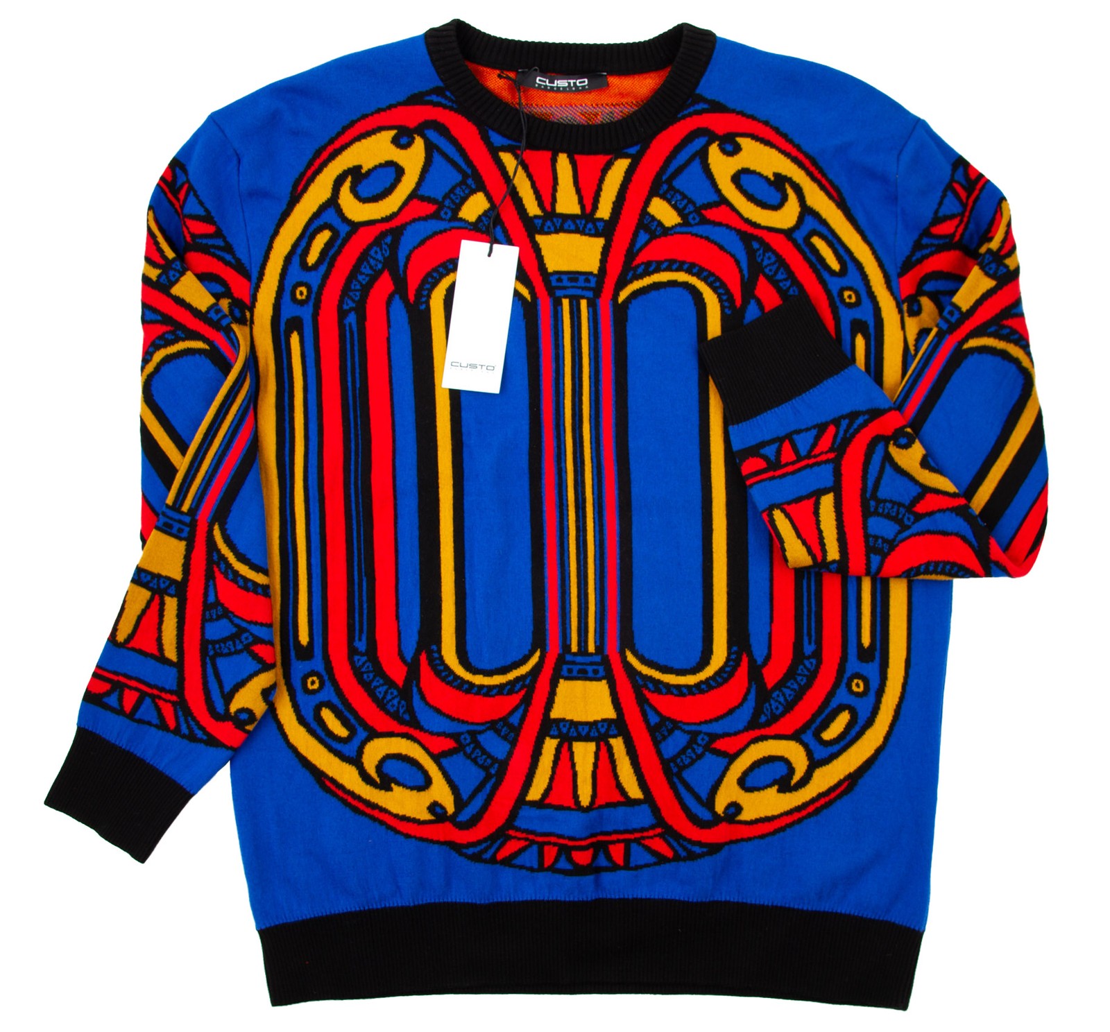 Женский пуловер от Custo Barcelona, сшитый в Баумволле по классическому заказу.