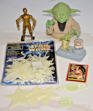 5 STAR WARS Episodio 1 Droides Iluminaciones Yoda Topper Levitador C3PO cuerda $2