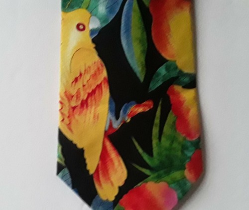 McSea New Orleans Men's Tie Multicolor Parrots Jungle  - Bild 3 von 5
