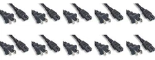 10 Pack 10ft Power Cord NEMA 1-15P-Polarized IEC 60320 C7 10A 125V