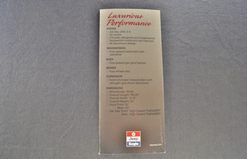 1992 Eagle Optima Concept Car Brochure Folder Talon Excellent Original 92 - Picture 4 of 4