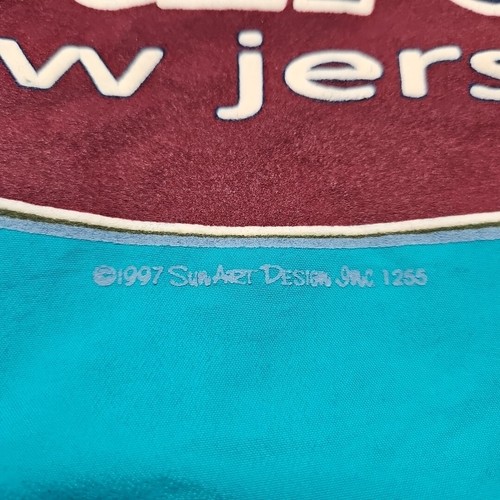 Surf Style Windbreaker Ocean City NJ Adult One Size Teal Vintage 1997 Sun Art - Picture 3 of 11