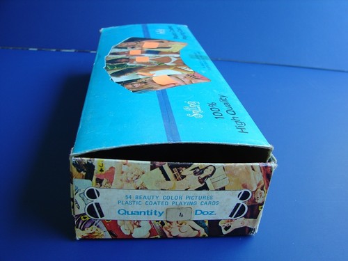 VTG 1969 Smiling Brand Novelty Nude Woman Adult Playing Cards Empty Display Box - Picture 7 of 18