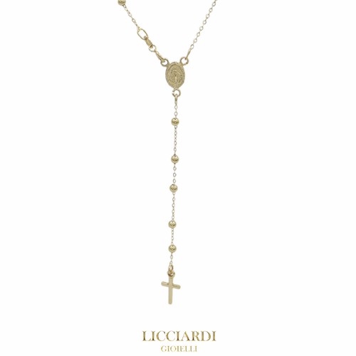Collana unisex rosario oro giallo 18kt - Foto 3 di 4