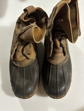 Vintage LL Bean Men's Size 8M Maine Hunting Shoe Duck Boots Made in USA Leather