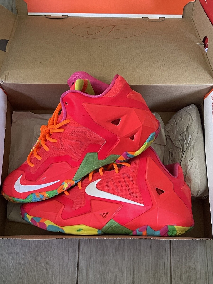 Size 7Y / Womens 8.5 Nike LeBron 11 XI (GS) Fruity Pebbles Basketball Sneakers m11159713447_1.jpg?1605757241 main image 3