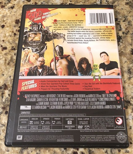Meet the Spartans DVD COMEDY MOVIE Unrated Pit of Death Edition Carmen Electra - Picture 2 of 2