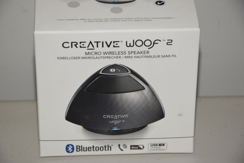 Haut-parleur portable Creative Woof 2 haut-parleurs micro sans fil Bluetooth intégré téléphone - Photo 2 sur 7