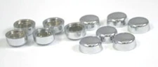 Hex Head Bolt Nut Cover Dome for 1/2" Wrench or Socket Chrome Plastic Set of 10