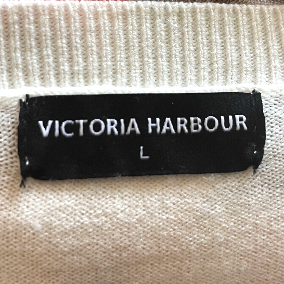 Victoria Harbour Women's Large White Lightweight Sweater with Sequin