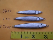 21 PCS. MINNOW SPOON JIG/CASTING LURE BAIT 1-1/2, 1, 3/4 OZ. 7 EACH UNPAINTED