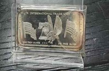 Silver International Trade Unit 1oz .999 Silver Art Bar 113.16 per troy oz