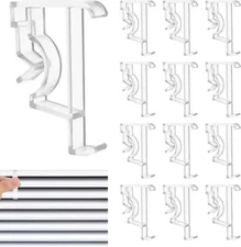 12Pcs Valance Clips for Blinds Clear 2 Inch Blind Valance Replacement Clips Plas