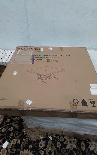 Safavieh SAMANA SQUARE FOLDING TABLE, Reduced Price 2172745537 PAT2002A - Picture 4 of 5