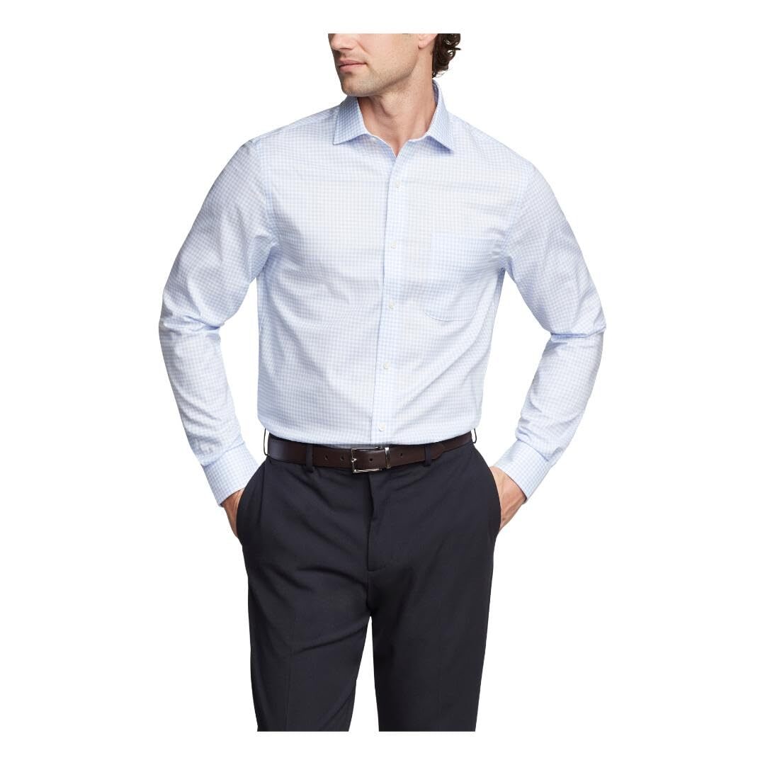 Мужская рубашка Tommy Hilfiger Oxford синего цвета обычного покроя 11790₽