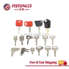 For Cat Deere Komatsu JCB Case 16 Heavy Construction Equipment Ignition Key Set