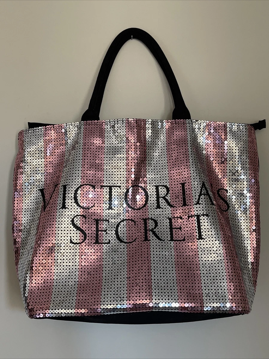  Victoria's Secret Bling Sequins Stripes Pink Black