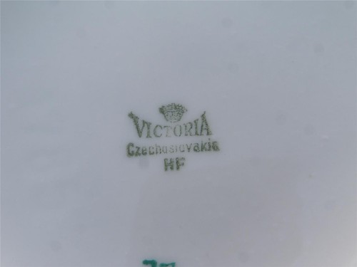1918 Victoria Czechoslovakia Powder Trinket Box Angelica Kauffman Transfer - Picture 6 of 13