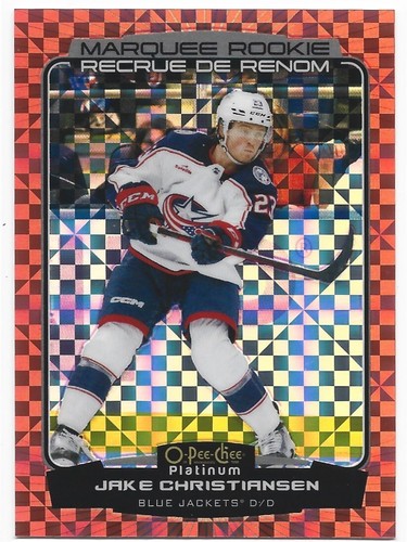22-23 O-Pee-Chee Platin Jake Christiansen orange Dame Rookie #254 25/25