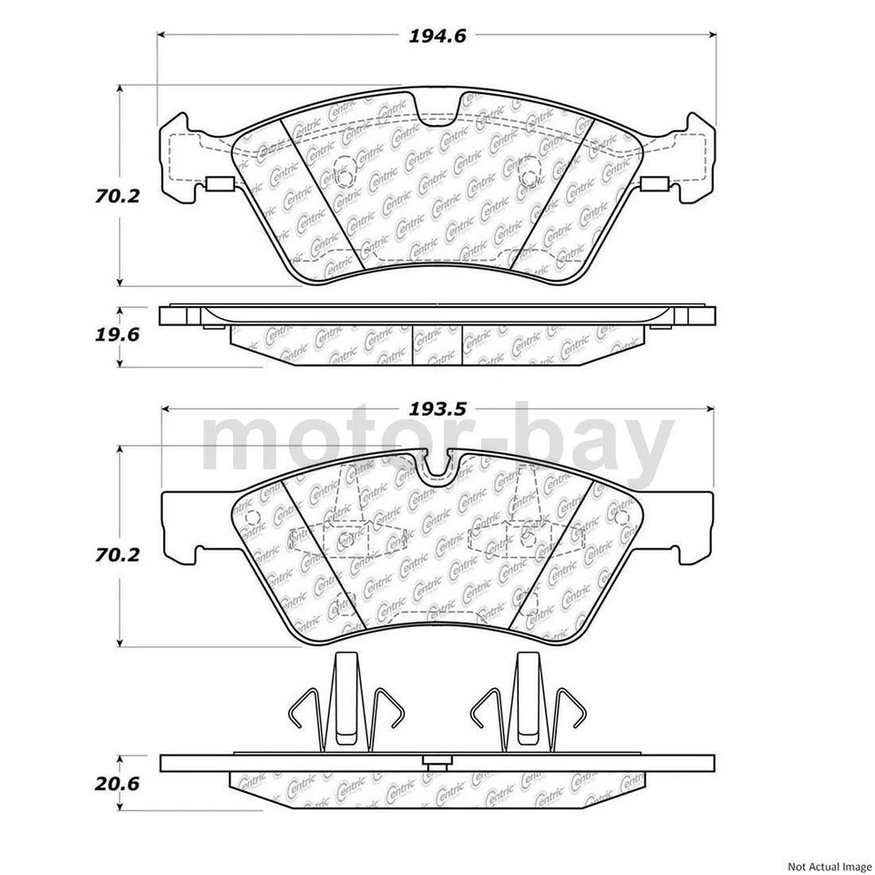 Juego de pastillas de freno delanteras traseras centradas para Mercedes-Benz R320 2007 2008 2009 Foto 4 de 4