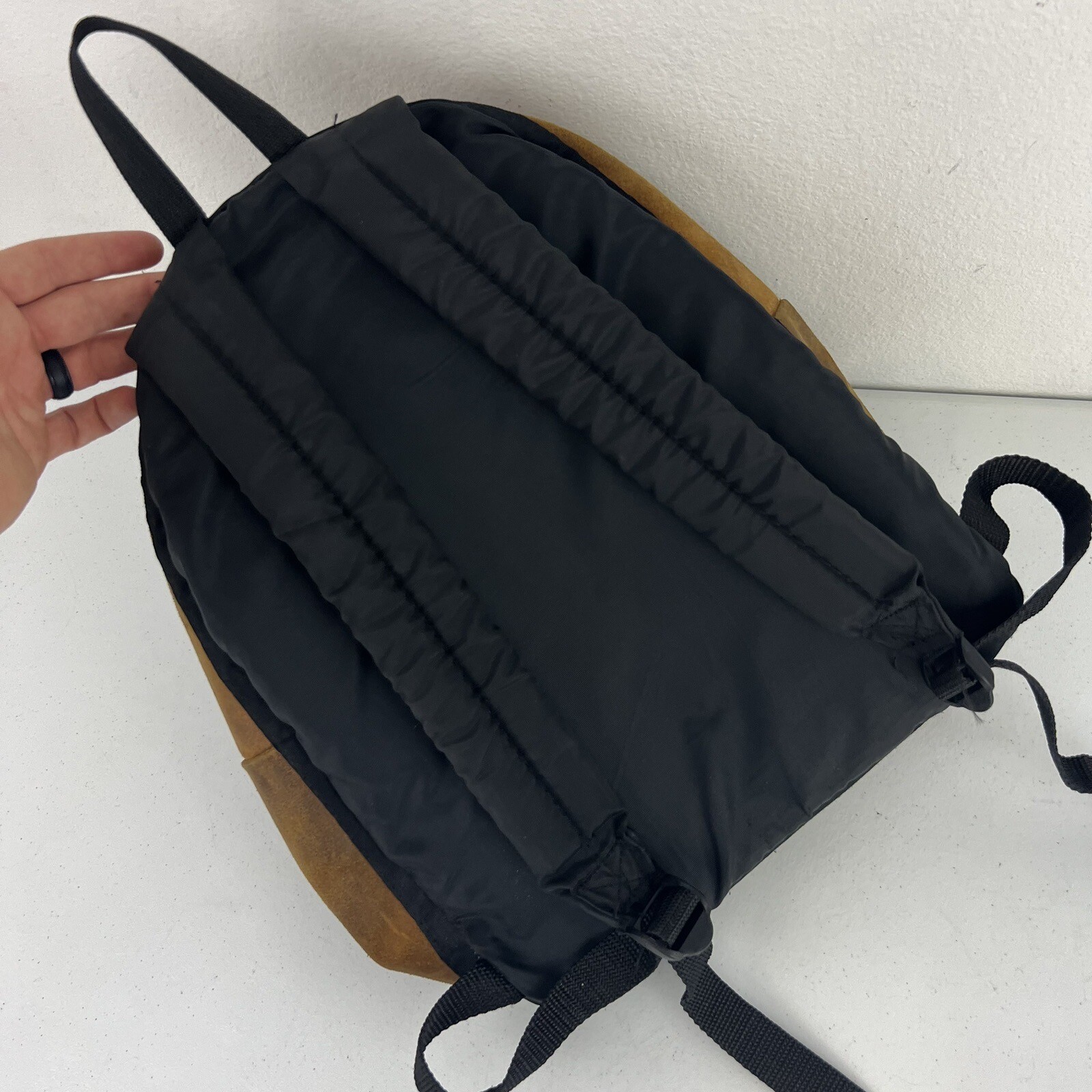 Vintage JanSport Adventure All Leather Suede Backpack Day Pack MADE USA