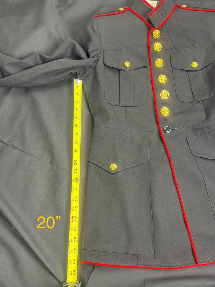 USMC MARINE CORPS ENLISTED DRESS BLUE COAT 37R NSN 8405015123100