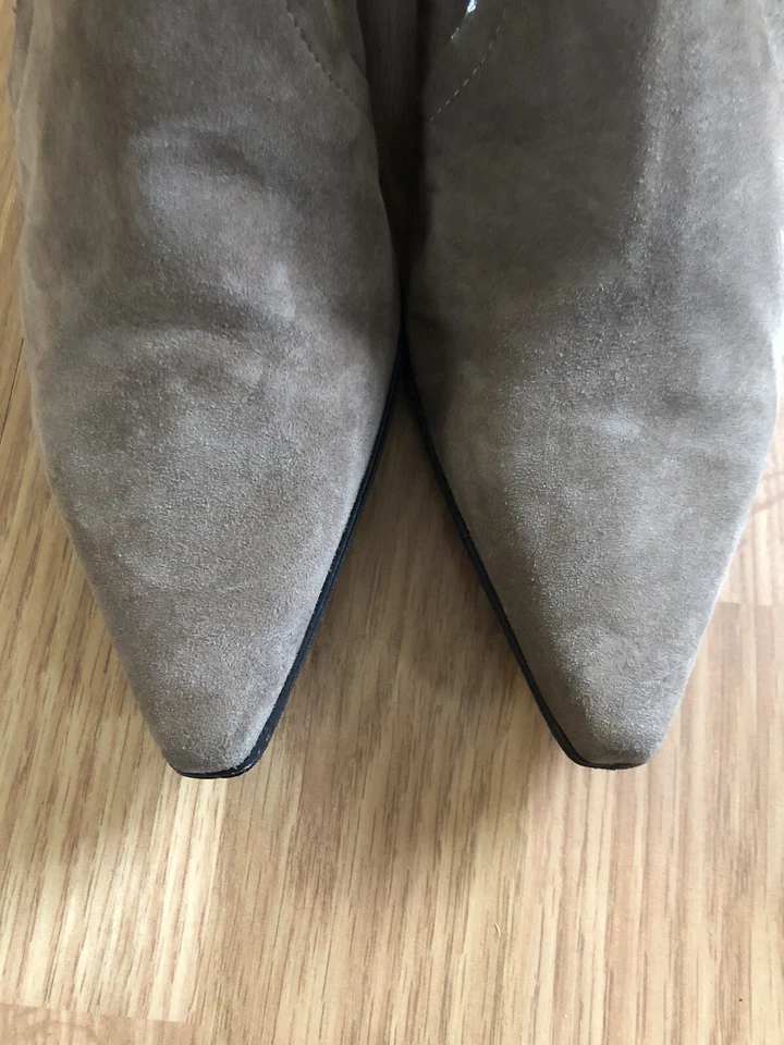 Botas hasta la rodilla de cuero gamuza tostado FURLA hechas en Italia para mujer TALLA 40/9,5 Foto 3 de 4