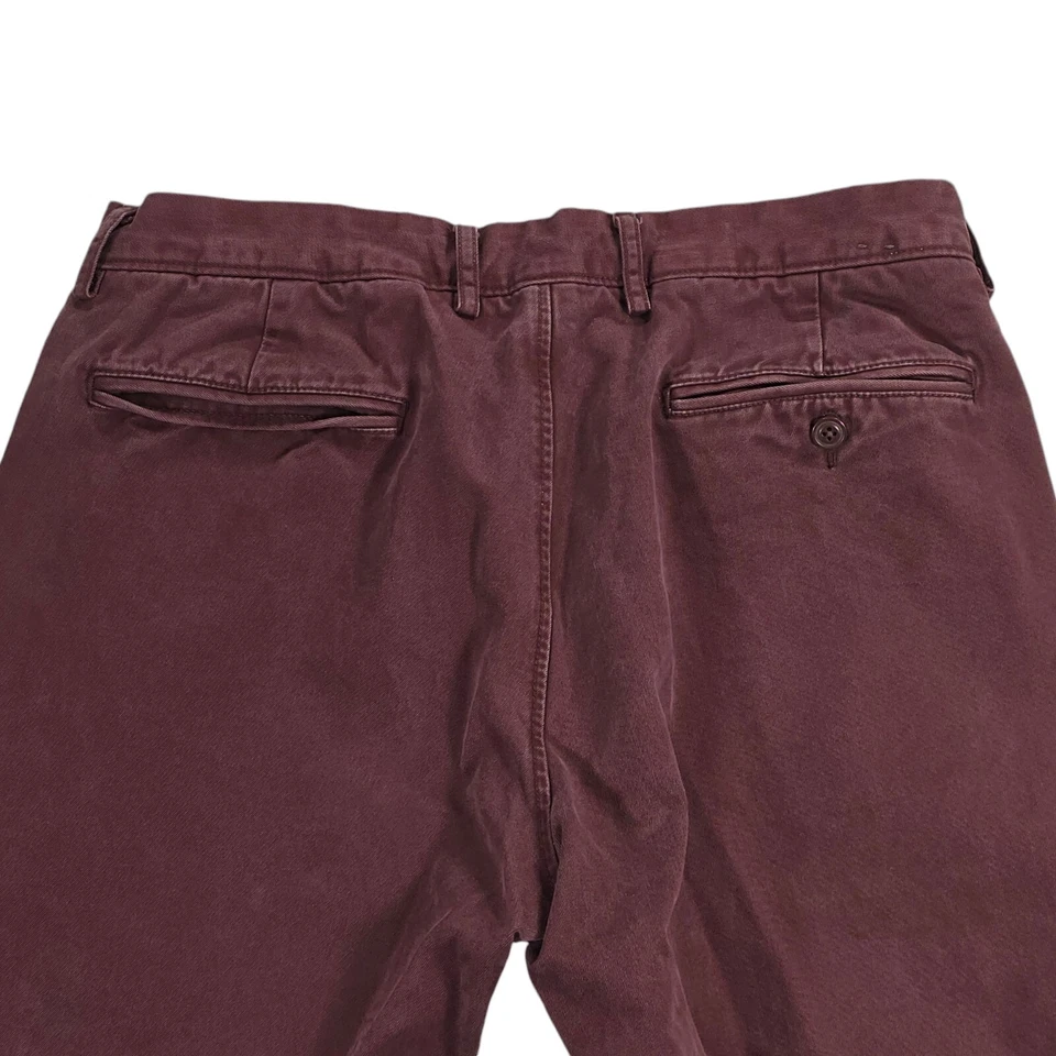 J Crew Broken In Chino Pants Mens 32x34 Plum Urban Slim Casual Preppy Khakis - Image 3 of 4