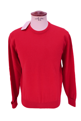 McGEORGE maglione da UOMO girocollo 100% LANA superfine PULLOVER