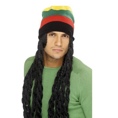 Smiffys Rasta Hat, Black