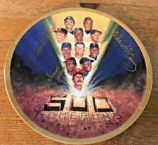 Autographed 500 Home Run Plate Frank Robinson Harmon Killebrew Mathews McCovey