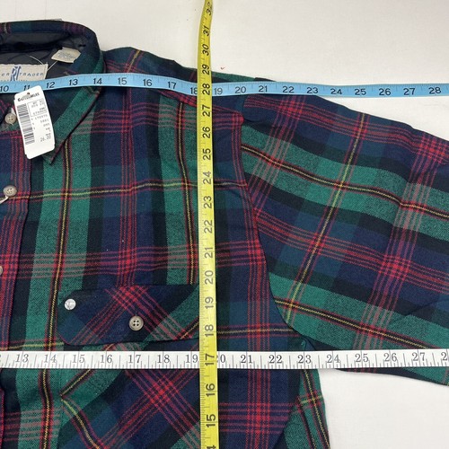 Nwt Vtg 90s River Trader Flannel Shirt Mens Large Long Sleeve Plaid Red Green - Picture 2 of 8
