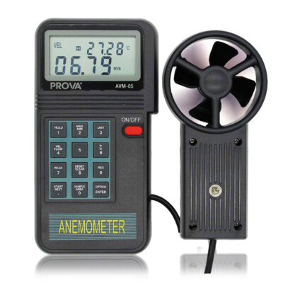 TES AVM-05 Digital Anemometer K Type Thermocouple Flow/Temperature Meter