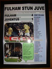 Fulham 4 Juventus 1 - 2010 Europa League - framed print