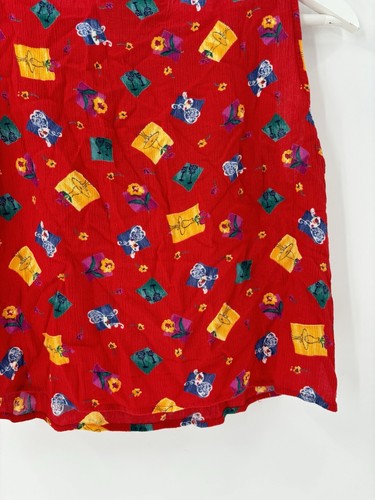 Stonebridge Vintage Blouse Womens Petite Small Red Sleeveless Floral Casual Tank - Picture 11 of 13