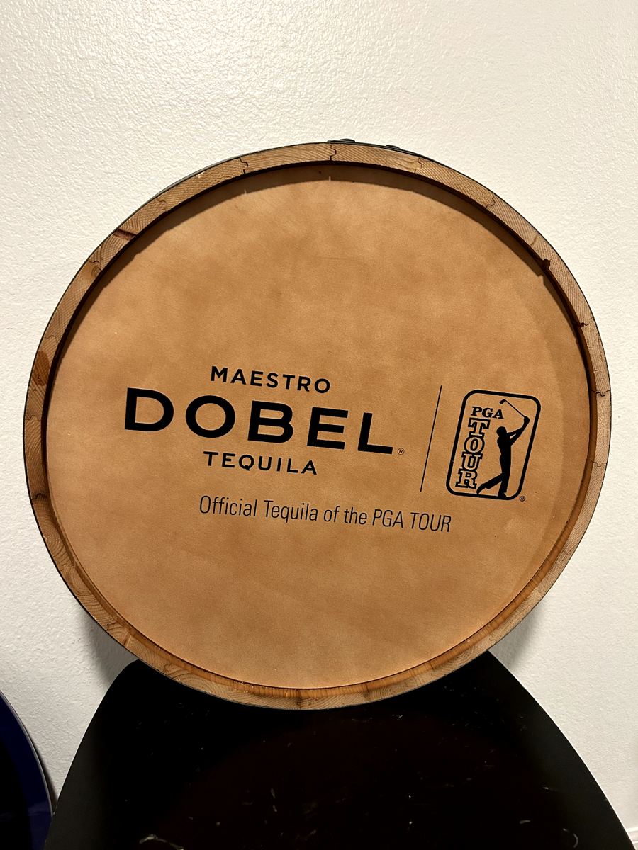 MAESTRO DOBEL TEQUILA PGA TOUR BARREL HEAD SIGN MAN CAVE