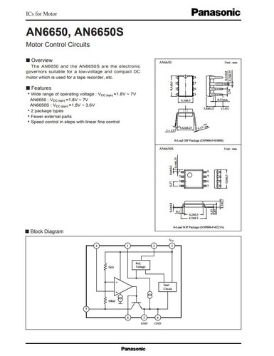 CONTROLADOR DE MOTOR DE CC CEPILLO AN6650 IC 6650 (2 piezas) - Imagen 3 de 3