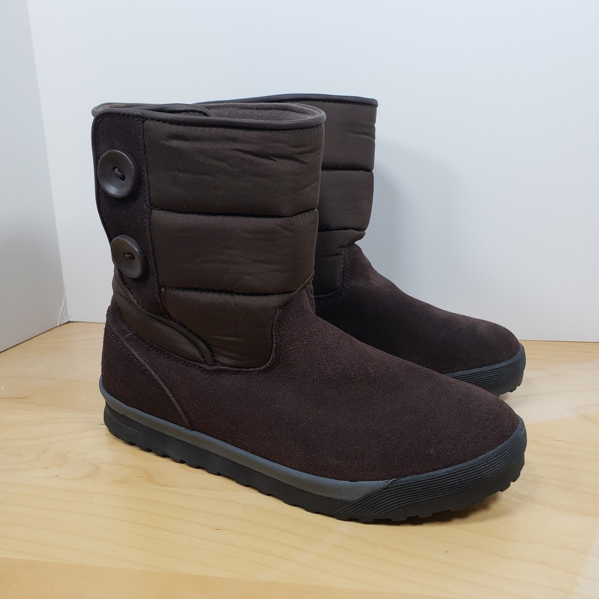 Lands End Womens Brown Casual Suede 394102 Mid Calf Winter 