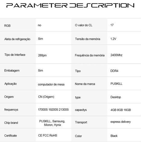 Memória RAM DDR4 16GB 8GB 1.2V 3200MHz 2666MHz Desktop Computer UDIMM Cooling - Picture 15 of 15