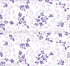 Purple Lavender Leaf Vine Laminate Vinyl Contact Paper Shelf Liner Peel Stick