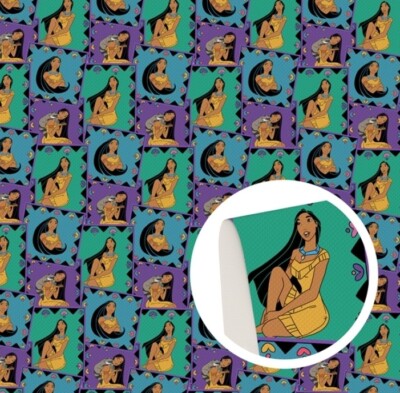 Princess Native American 100% Cotton fabric 18x55'' 1274986 Pocahontas HALF YARD