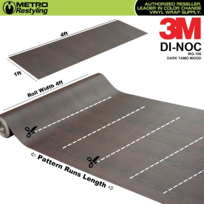 3m Di Noc Dark Tamo Wood Grain Vinyl Wrap Sheet Film Sticker Decal Roll Adhesive Ebay