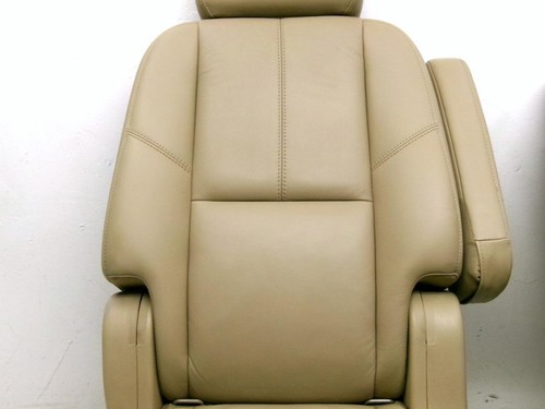 2007 - 2014 GMC Yukon Chevy Tahoe Rear Bucket Seats Tan Leather Manual #1265 - Picture 6 of 20