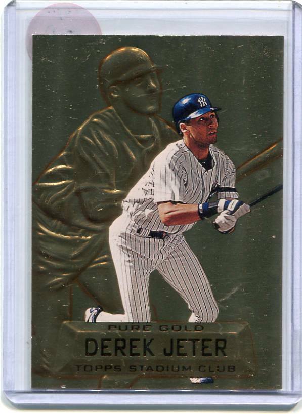 1997 Stadium Club - DEREK JETER - Pure Gold Embossed Inset #PG19 - YANKEES