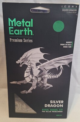 New Fascinations Premium ICONX STEEL DRAGON 3D Steel Metal Earth Model Kit